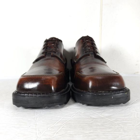 John Fluevog Men's VTG 240 Wagons US10 Brown Leather Square Toe Oxfords - Picture 4 of 15